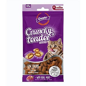 Crunchy Tender – חטיף כריות פריך ורך לחתולים בטעם סלמון Crunchy Tender – חטיף כריות פריך ורך לחתולים בטעם סלמון