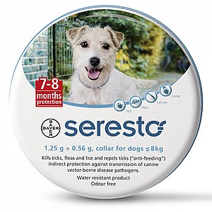 קולר סרסטו/Seresto לכלבים קטנים עד 8 ק"ג קולר סרסטו/Seresto לכלבים קטנים עד 8 ק"ג