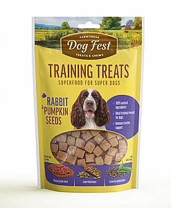 DOG FEST - חטיף אילוף קוביות בטעם ארנב וזרעי דלעת DOG FEST - חטיף אילוף קוביות בטעם ארנב וזרעי דלעת