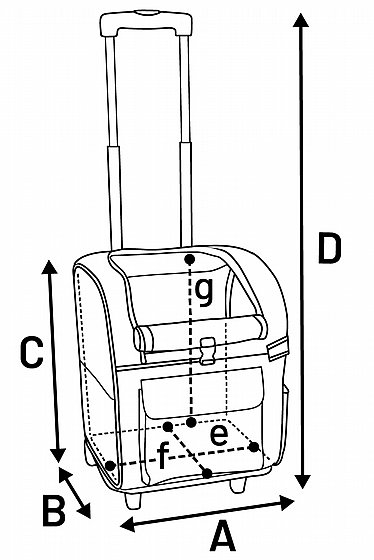 A:35cm B:30cm C:45cm D:95,5cm E:33cm F:25cm G:37cm